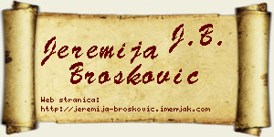 Jeremija Brošković vizit kartica